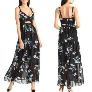 RACHEL Rachel Roy Black Floral Maxi Dress